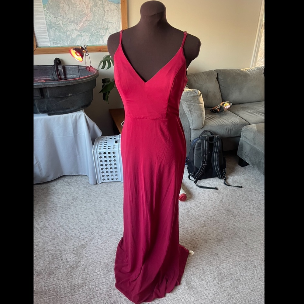Azazie Satara Dress Size A10 in Burgandy - Prom, Bridesmaid, Homecoming, Wedding
